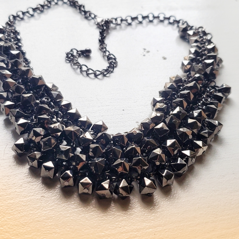 Park Lane Statement gunmetal necklace - Picture 2 of 4
